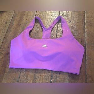 Adidas Purple Racerback Sports Bra - Medium Support